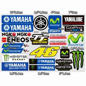Motorcycle UV Stickers Motocross Fairing Fuel Tank Side Strip Body Decals Decoration Waterproof Stereoscopic Sticker For YAMAHA YZF-R1 yzf-r1m yzf R3 R7 R6 R15 R25 r125 R1S FZ1 FZ6 fz8 mt125 Mt07 Mt09 MT10