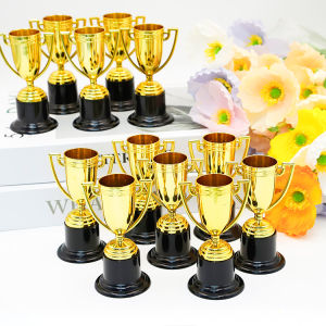 COD 12 pcs Mini Gold Award Trophy Cup 4 Inch Plastic Trophies for Party FavorsRewardsPropsSportsCompetitions