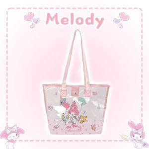 LZ59 YB3 Sanrio Kuromi Cartoon Transparent Jelly Shoulder Bag Fashion Large Capacity Student Storage Bag BY3 L59Z