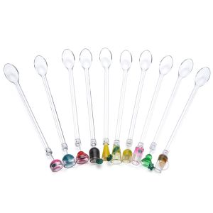 10pcs / Set Stik Pengaduk Minuman Cocktail Bahan Akrilik Warna-Warni Untuk Restoran