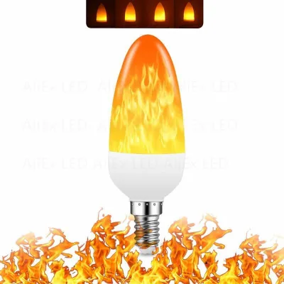 E27 E14 LED Flame Bulb Fire lamp Corn Bulb Flickering LED Light Dynamic Flame Effect 3W 9W AC85-265V for Home Lighting