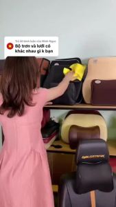 Bộ Gối Tựa Đầu Tựa Lưng Ô Tô Chất Liệu Cao Su Non Bọc Da Mềm Mại Cho Ghế Văn Phòng Xe Ô Tô T03