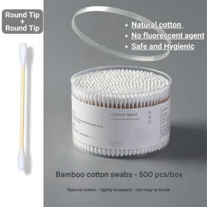 Natural Cotton Swab 500 PCs/100PCs - Multi-functional Make up Sanitary Cleaning