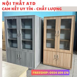 Tủ hồ sơ gỗ công nghiệp MDF- tủ gỗ đựng tài liệu văn phòng giá rẻ tphcm bình dương đồng nai