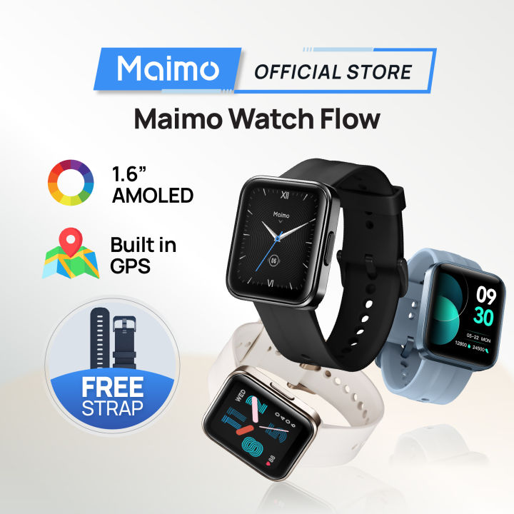 [Free Strap] Maimo Watch Flow 1.6" AMOLED Stainless Steel GPS Always-On ...
