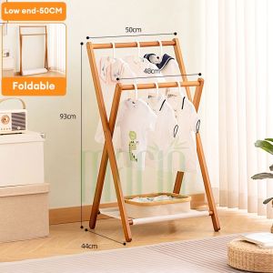 RRH Clothes Hanger Foldable Floor Double Pole Bedroom Drying Rack Balcony Drying Rack for Clothes Organizing