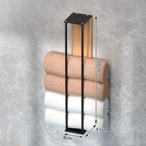 Sacesr Metallic Storage Shelves Racks Bathroom Rack Bath Towel Holder Bath Accessories Shelves on Wall Bathroom Storage Home Decoration 4P6B8