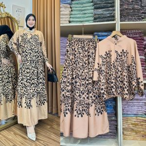 LIORA SETROK WANITA MUSLIMAH KEKINIAN SETELAN ROK VIRAL SET ROK TERLARIS MOTIF BUNGA KECIL