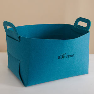 SUNVENO Foldable Felt Storage BasketLarge Capacity Toys Clothes Remote Control Holder  Storage BoxWashable Containers Baskets Organizer40×27.5×25.5cm