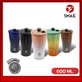 SMAIL แก้วเก็บความเย็นเคลือบเซรามิก แก้วกาแฟ. รุ่นใหม่ แก้วสแตนเลสเคลือบเซรามิก. 600ml. แก้วน้ำสแตนเลส304. พร้อมหลอดเด้ง มีให้เลือกหลายสี.. 