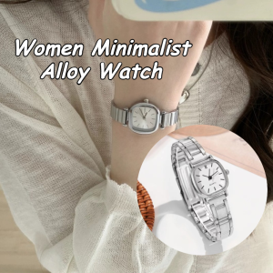 Modern Square Minimalist Watch Alloy Quartz Bracelet For Working Women Business Casual Aesthetics