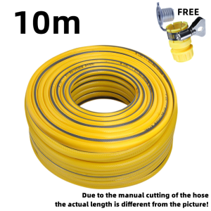 water hose 10M-30M Garden Hose PVC Water Pipe Car Wash Irrigation Hose  Braided Rubber Garden Pipe Watering Tubing Water nozzle head