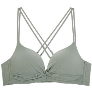 Lizida Victorian ชุดชั้นใน Secret ผู้หญิงความงามกลับชุดชั้นในลึก V รวบรวมไม่มีแหวนเหล็ก Bra