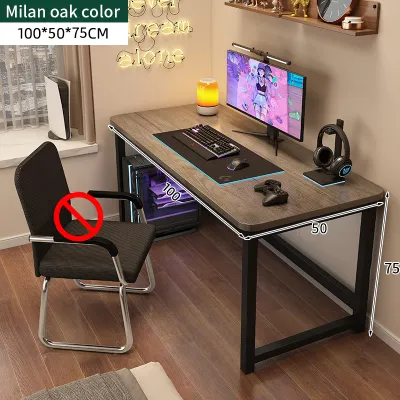 Rectangular table workbench computer table desktop bedroom desk simple home office student study writing desk meja kerja meja komputer meja pejabat