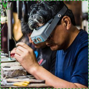 แว่นขยายศีรษะปรับได้สำหรับงานซ่อมเครื่องประดับและอิเล็กทรอนิกส์ พร้อมเลนส์ HD คมชัดและความสะดวกในการใช้งาน