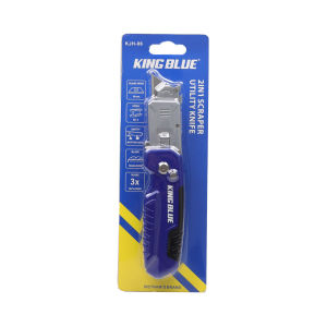 Dao rọc giấy rọc cáp đa năng 2in1 gấp gọn King Blue KJH-06 (hàng chính hãng)