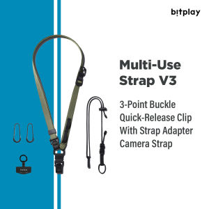 Bitplay Multi-Use Adventure Strap V3 Adjustable Universal Mobile Phone Case Lanyard Rope/Camera Strap With Anti-lost Quick-Release Metal Hardware Clip (Strap Adapter Included)