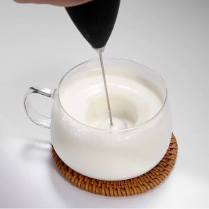 Mini Electric Whisk Mixer Stirrer Steel Hand Drill Mixer Stem Egg Beater Coffee Milk Frother Whipped Creamer Juice