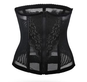 YOLO 9 Steel Bones Waist Trainer Womens Tummy Control Shapewear Breathable Mesh Workout Hourglass Shaper Girdle Body Shaper