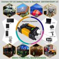 Modified sine wave high-frequency 4000W/6000W peak inverter DC 12V to AC 220V converter car power charger inverter, with 2.1A dual USB ports Battery ys clip LED display screen. 