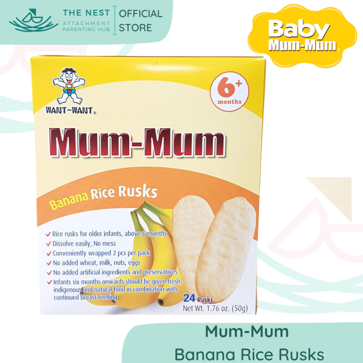 Mum-Mum Banana Rice Rusks Biscuit Baby Snacks for months up