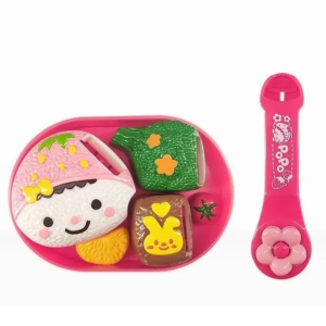 VERIDIAI Simulation Model Rice ball Pudding Feeding Set Pretend Play Rabbit Shape Play House Toys Novelty Kawaii Lunch Box Pudding Toy Birthday Gift