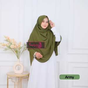 Pashmina Instan Jumbo Poliester Warna Solid untuk Syari
