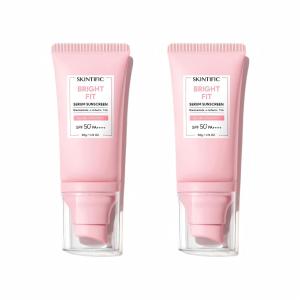 SKINTIFIC Bright Fit Serum Sunscreen SPF50+ PA++++ 50g Brightening Sunscreen with Niacinamide & Alpha Arbutin for Dull Skin