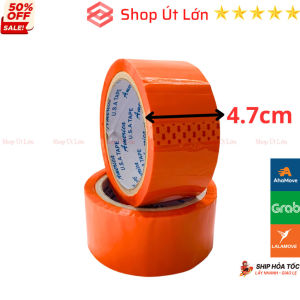 1 Cuộn băng keo màu cam OPP rộng 4.7cm 100yard - Shop Út Lớn