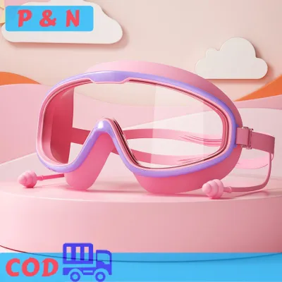 P&N แว่นตาดำน้ำสำหรับผู้ใหญ่และเด็กกรอบขนาดใหญ่ความละเอียดสูงกันน้ำและป้องกันการเกิดฝ้า