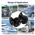 Universal dual tone car horn 12V 300DB electric snail train horn motorcycle truck SUV for waterproof horn. 