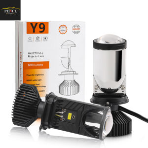 【1 Year warranty】2PCS H4 Projector Headlight for Car Y9 Model H4 Super Bright White 16000 Lumen Cut-off RHD Headlight Bulb Upgrade Mini H4 Led Projector Headlamp for Left Right Hand Drive