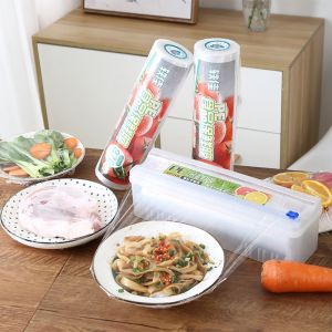 Food Wrapping Plastic Food Wrap Cutter Box Food Wrapping Film with Cutter Cling Wrap Pembalut Plastik Makanan No Cling Film