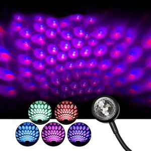 ERANPO Mini USB Party Colorful light Sound Activated Rotating Disco Ball DJ Party Lights RGB LED Stage Lights For Car Bar Club