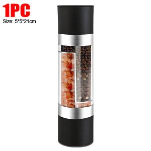 2-In-1 Manual Salt Pepper Grinder Stainless Steel Adjustable Seasoning Bottle Grinding Containers Mill Shakers Kitchen Gadgets