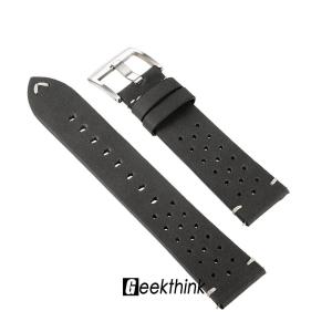 GEEKTHINK Univesal 20mm 22mm Breathable Leather Strap for Samsung Galaxy Watch 7 6 5 4 44mm 40mm for Redmi Watch 3/5 Active Lite For Huawei Watch GT5/4/3 46mm for Mibro GS Pro