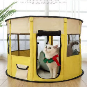 Portable Folding PetTent Houses Cage Cat Tent Outdoor Cattery Fences Cats Delivery Room Cat Cage Sangkar Kucing