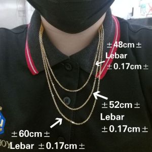 Yon Hing Rantai Leher Sauh Padu Emas 916