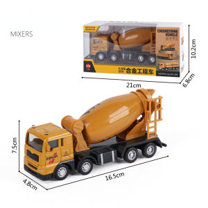 【WJ】Alloy mixer truck childrens beach engineering vehicle sand transporter cement truck boy tanker toy car