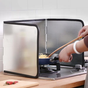 [LOCAL SELLER] 3-Sided Splatter Shield Guard Anti-Splashing Oil High Temperature Resistance Home Gas Stove Oil Baffle Anti Splash Oilproof Tools