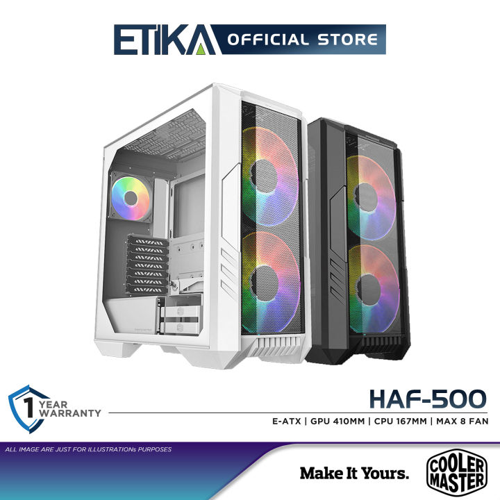Cooler Master HAF-500 | E-ATX Tempered Glass Mid Tower Gaming Casing ...