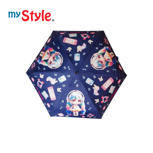 My Style TM 1529C Gold UV Umbrella Size 21" 3 fold for Girls - Payung Lipat Automatic Anti Sinar UV