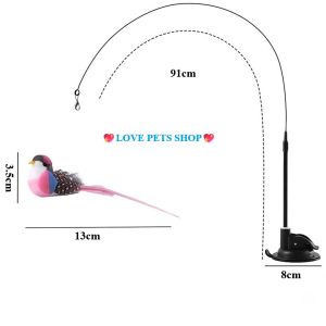 Đồ chơi cần câu Mèo có cốc hút 1 đầu tay ấn lực hút mạnh - Love Pets Shop
