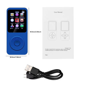 (Giao hàng tại địa phương) Máy nghe nhạc Kebidumei MP4 Máy nghe nhạc Bluetooth 5.4 FM Máy nghe nhạc HIFI kỹ thuật số tương thích Sách điện tử ghi âm 1.8 inch MP3