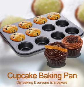 Cupcake Muffin Molder Pan 6/12/Holes Cup Molder Non-Stick Steel Baking Pan Cake Oval Mould Baking Tools