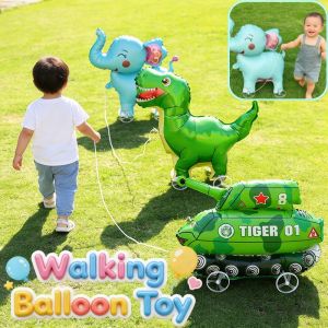 Walking Balloon Toy with Wheels Dinosaur Design Outdoor Play Toys for Kids Birthday Party Decor