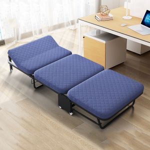 180X75X26CM Adjustable folding bed office single lunch break nap bed with sponge bed fully assembled