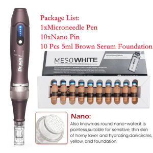 Dr Pen Ultima A10 With 12 Pcs Cartridge Wireless Derma Pen Skin Care Kit Microneedling Treatments Professionals Use Beauty Machine For BB Cream Glow Beginner Starter Kit