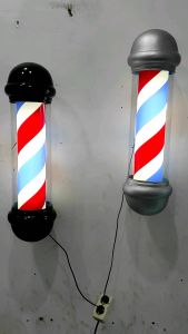 Barberpole.lampu barbershop ukuran 65cm Diameter 16cm