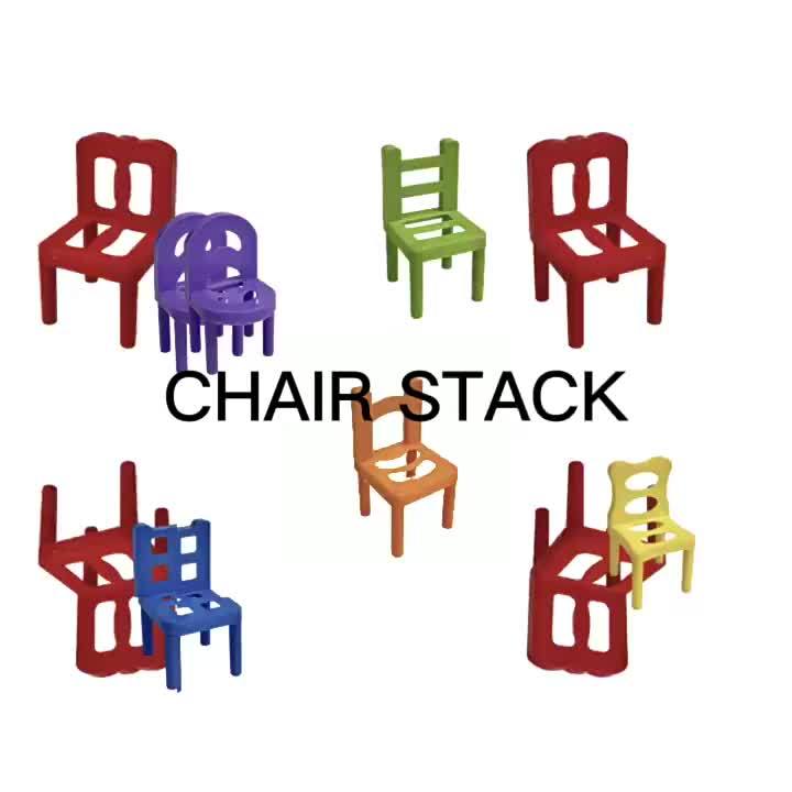 Chair Stack Tetra Tower Fun Balance Stacking Building Blocks Board Game